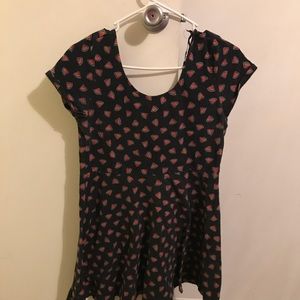 Watermelon black dress